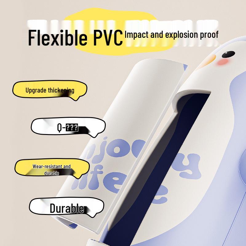 Inflatable Cartoon Penguin Boxing Bag for Kids, Indoor/Outdoor PVC Roly-Poly Decompression Toy.