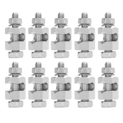 10PCS Lightning Protection Cable Clamp External Hex Copper Grounding Protection Cable Clip for PV Module