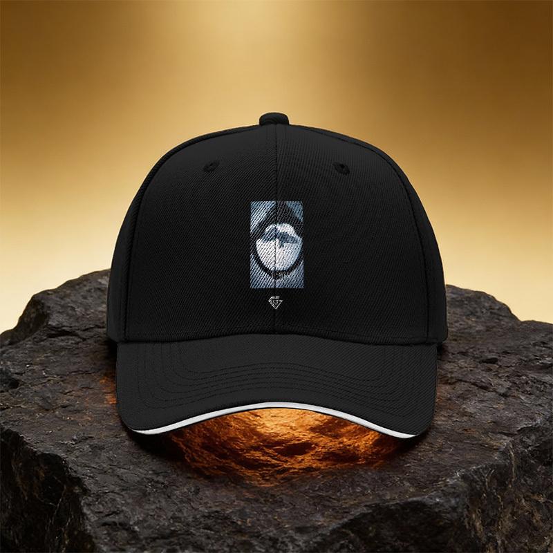 Black And White Dark Tone Flying Birds Hat Unisex Printed Baseball Cap Sandwich Duckbill Cap Sports Hat Suitable for Daily Commu
