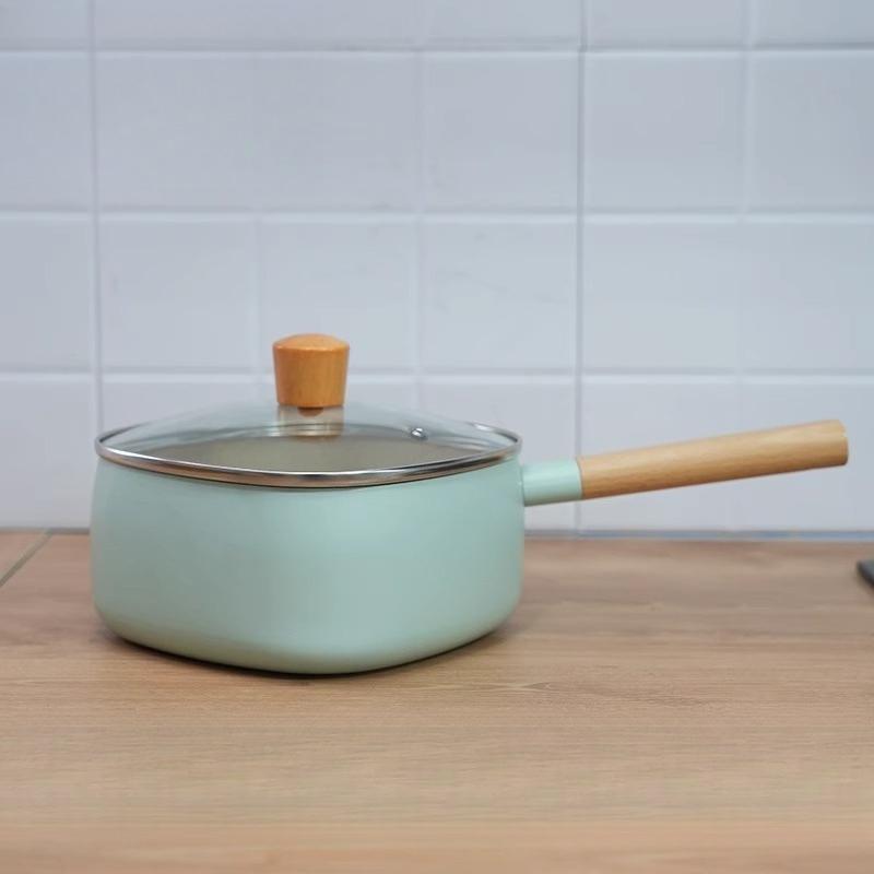 

Square Small Milk Pot Milk Pot Non-stick Pot Snail Noodle Pot Instant Noodle Pot синій