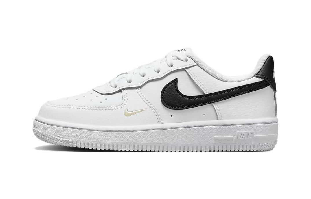 

Nike Air Force 1 Se 40th Casual Slip Resistant Abrasion Resistant Low top Skateboard Shoes Black White Kids FJ2887-100 28