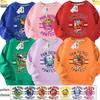 2025 Unisex Boys' Fleece-Lined Cartoon Hoodie - Warm Autumn/Winter Round Neck Top