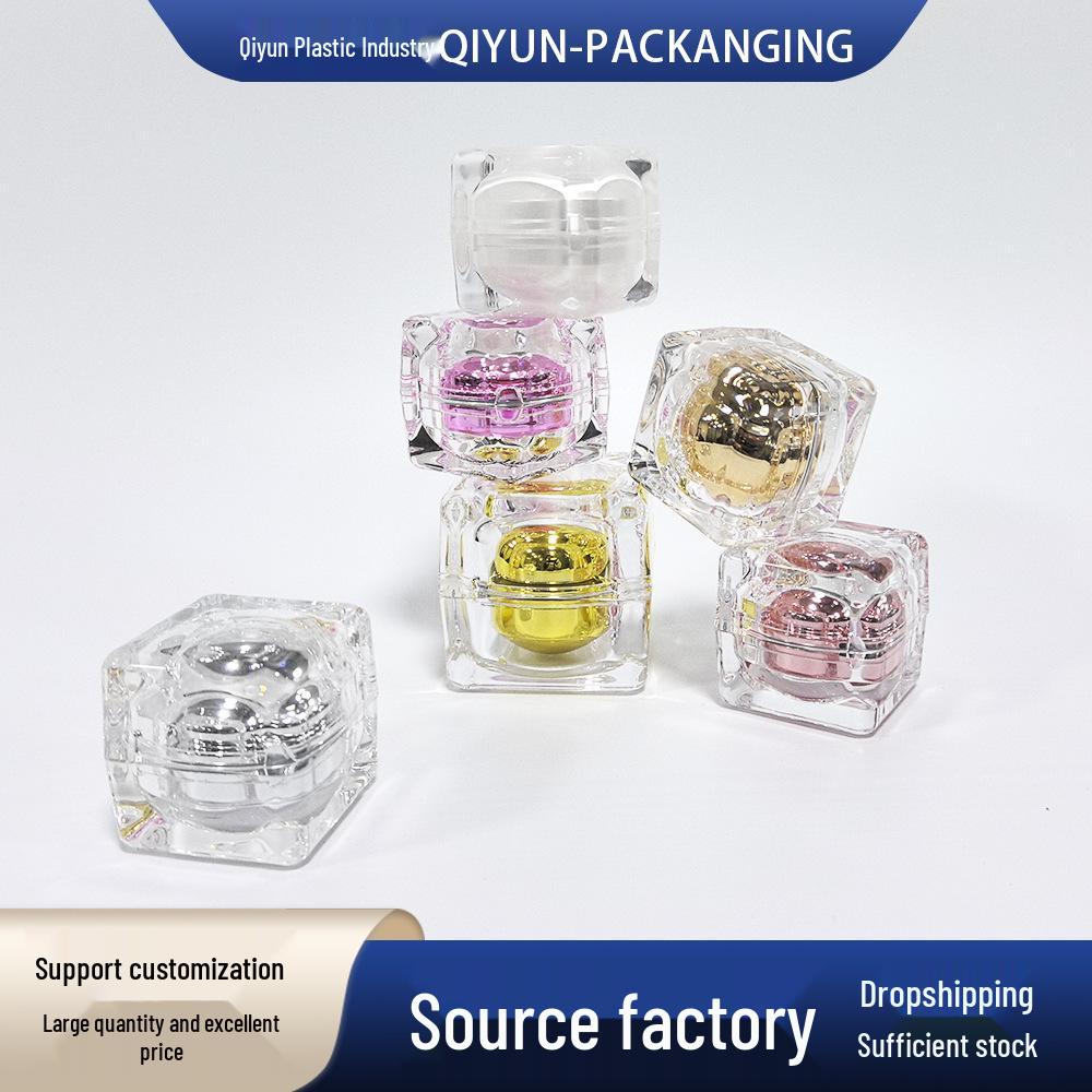 

Plastic Cream Jars: 5g, 10g, 30g - Refillable Cosmetic and Nail Gel Containers 10g; Translucent White; ps,pp