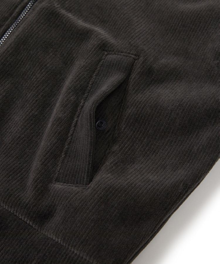 Snow Peak Corduroy Hoodie Zip Dark Small Women's S-Cropped GS-S25WWFFJ73, Men's/Women's, Charcoal,