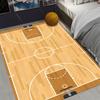 Basketballplatz-Thema mit Standard-Spielfeldmarkierungen Holzmaserung Bodenstruktur Kinderzimmer Spielzimmer Wohnzimmer Boden Teppich