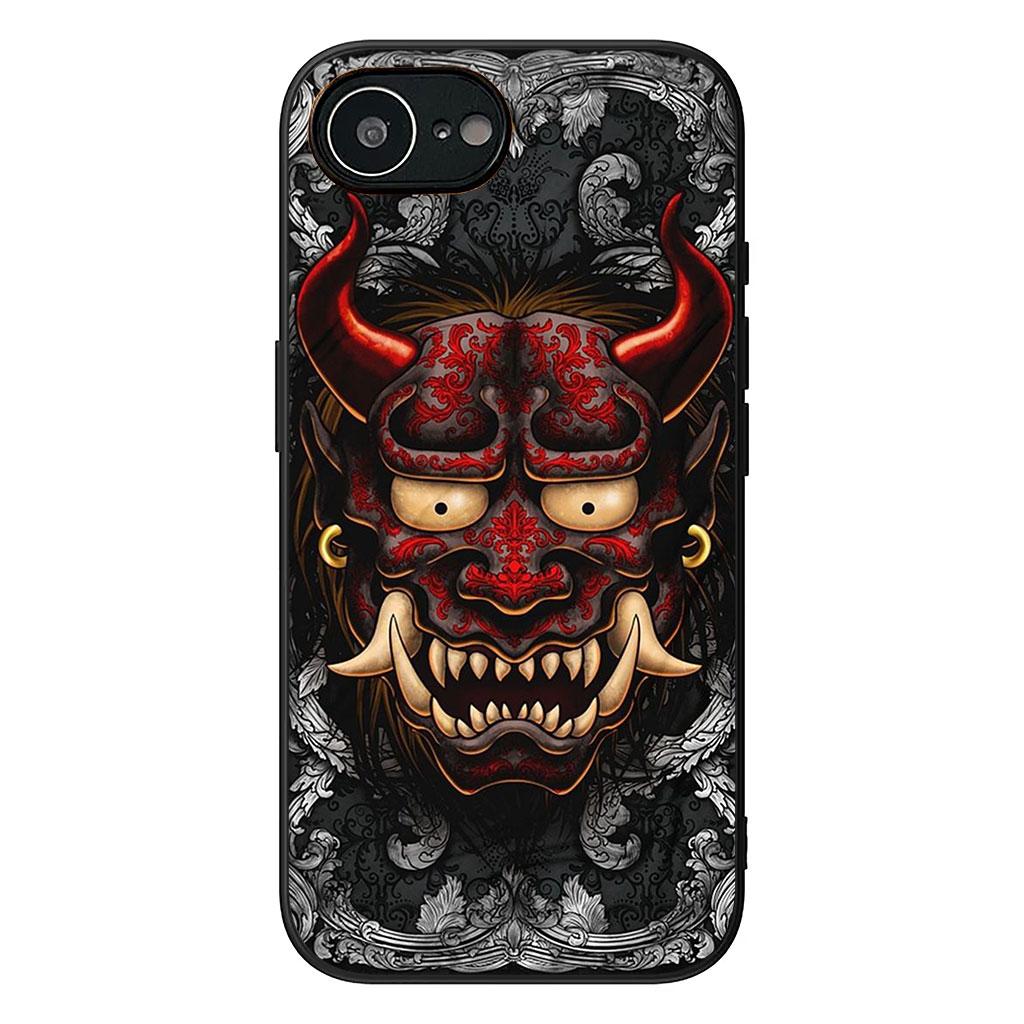 Cover for Apple iPhone 16 15 14 Plus 13 12 Mini 17 Pro Max + ProMax 16E Air 16+ 15+ Case Japan Samurai Skeleton Skull Ninja