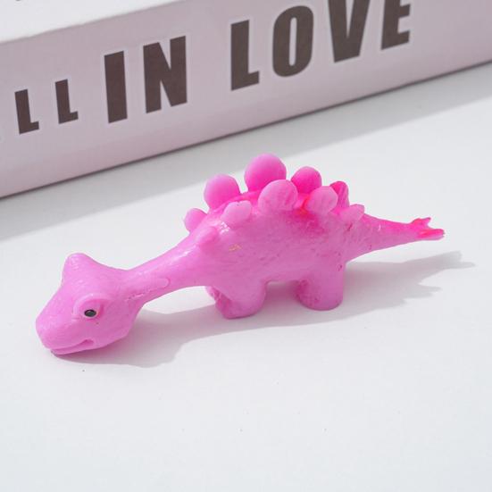 5Pcs Sling Shot Dinosaur Finger Toy Sticky Dino Launching Toy Anxiety Stress Relief Stretchy Flying Dinosaur Toy Tricky Props Party Favors