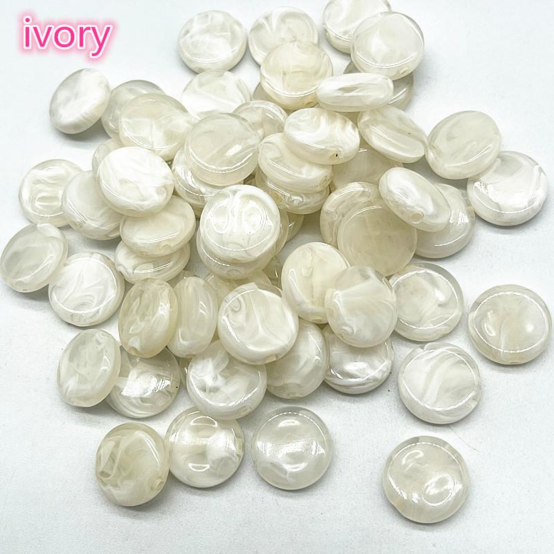 20pcs 15mm Imitation Natural Stone Beads Oval Shape Acrylic Beads for Jewelry Making DIY Handmade Earring Accessories
