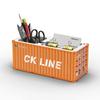 1/20 Scale Simulated Shipping Cargo Container Model Pen Holder Detachable Plastic Storage Box Desktop Organizer Household Supply