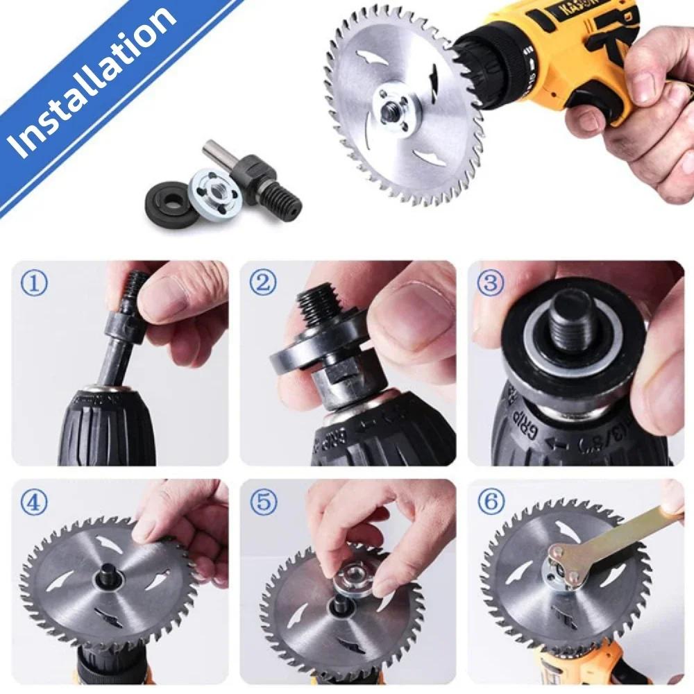 10mm Electric Drill Convert Angle Grinder Metal Connecting Rod Set -Grinding Connection Adapter For Cutting Disc Polishing Wheel