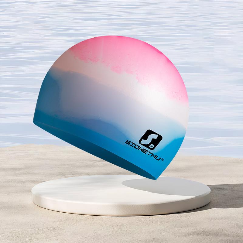 1Pcs Adult Silicone Swimming Cap Men And Women  Color Swimming Cap