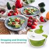 Salad Spinner Vegetable Washer Dryer Drainer Strainer with Bowl  Colander Fruit Washer Pasta and Fries Spinner