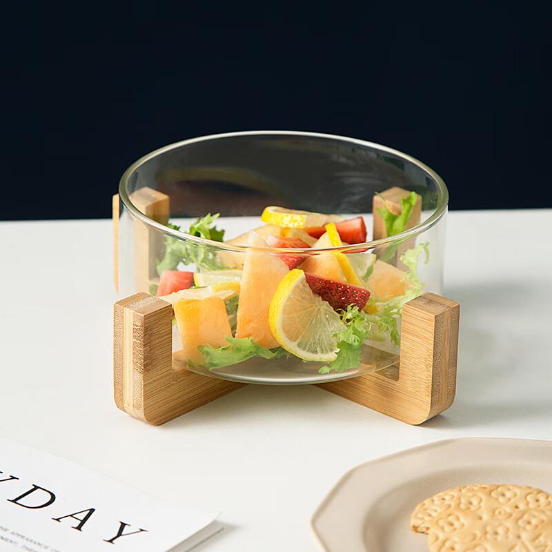 Large Heat-Resistant Glass Fruit Salad Bowl