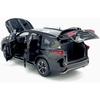 Highlander XSE AWD Hybrid 2021, Modellauto im Maßstab 1/32, Druckguss-Spielzeugautos, Fahrzeuge aus Metalllegierung, Druckguss-Fahrzeuge, Türen öffnen sich, Lichtgeräusch, drehbares Rad