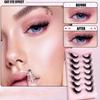 7 Pairs Diagonal Fly Fake Lashes 3D Faux Mink Lashes  Daily Party and Holiday Stage