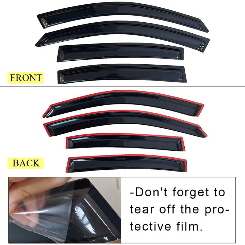 Window Visor for RENAULT DUSTER DACIA DUSTER HS 2011-2017 Rain Guard Side Vent Deflector Weathershield Outside-Mount Tape On