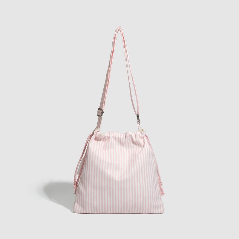 Sweet High Appearance Horizontal Bow Stripes Single Shoulder Crossbody Bag Niche Fashion Everything Design Sense Sweet Sister Tote Bag