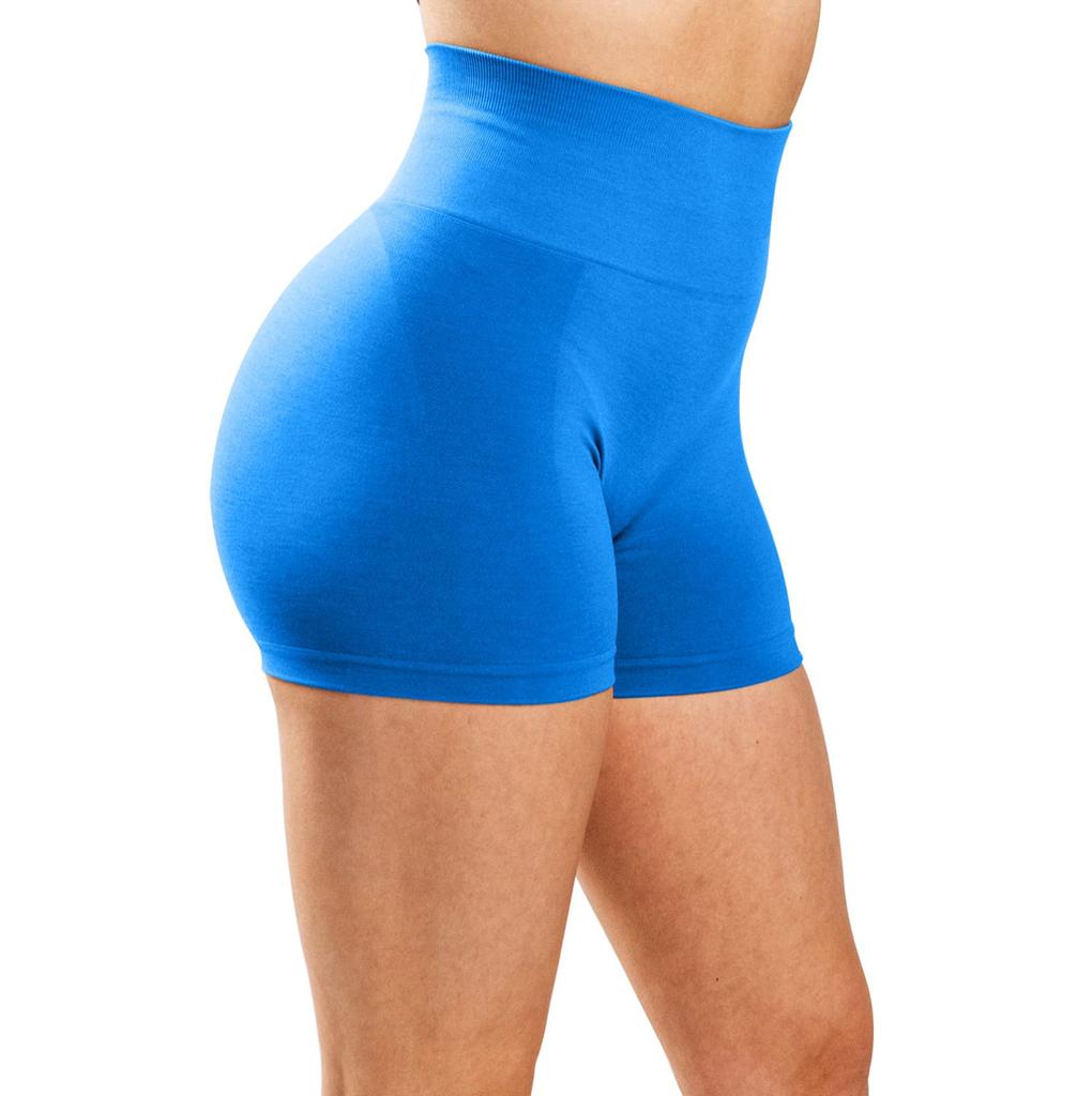 Shorts de treino para levantamento de bumbum para mulheres, cintura alta, sem costura, academia, ioga, shorts de bumbum
