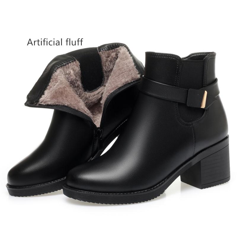 Fashion AIYUQI Women Dress Boots 2025 New Genuine Leather Women Ankle Boots Large Size Natural Wool Women Winter Boots Shoes