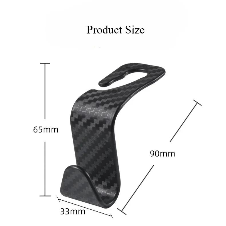 1/2/4Pcs Universal Auto Seat Headrest Hook Storage Hanger Car Carbon Vehicle Back Seat Organizer Holder Car Interior Accessories
