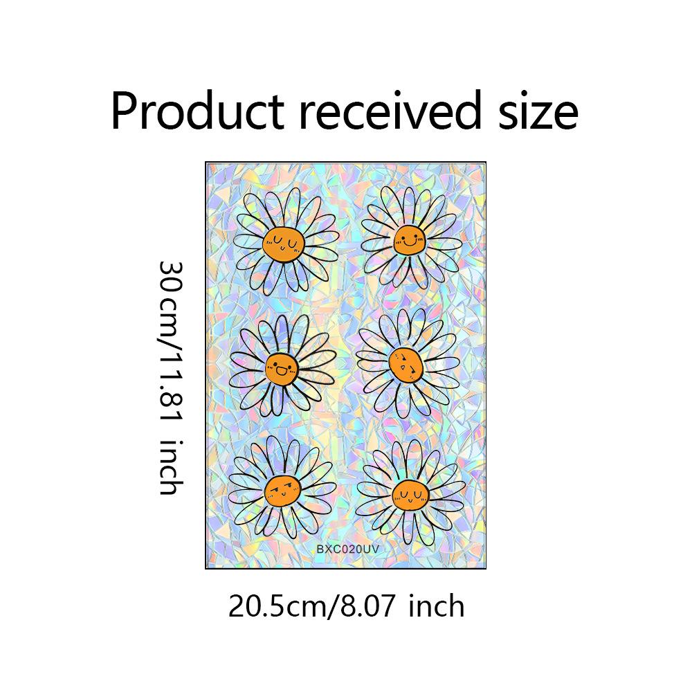 

Красочные маленькие ромашки лазерные УФ украшения для дома и декора наклейки на стеклянные двери и окна