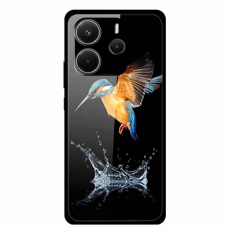 Case For Redmi Note 14 4G Case Note14 Coque Tempered Glass Hard Back Cover For Xiaomi Redmi Note 14 5G Phone Case Soft Bumper