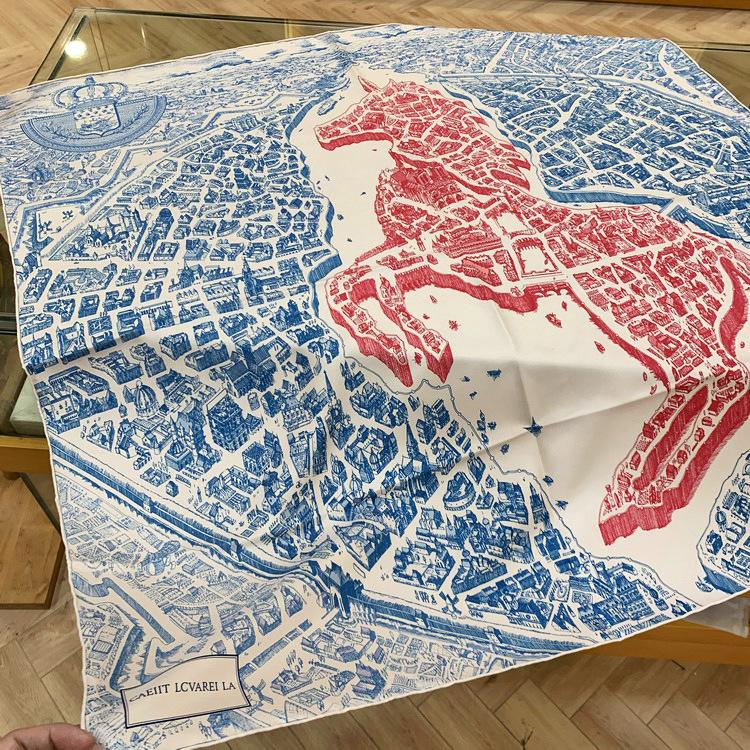 City Of Horses Xiuzhi Same Silk Scarf 90 Twill Silk Square Scarf Mulberry Silk Silk Scarf Spring And Summer Small Shawl Women'S Silk Scarf