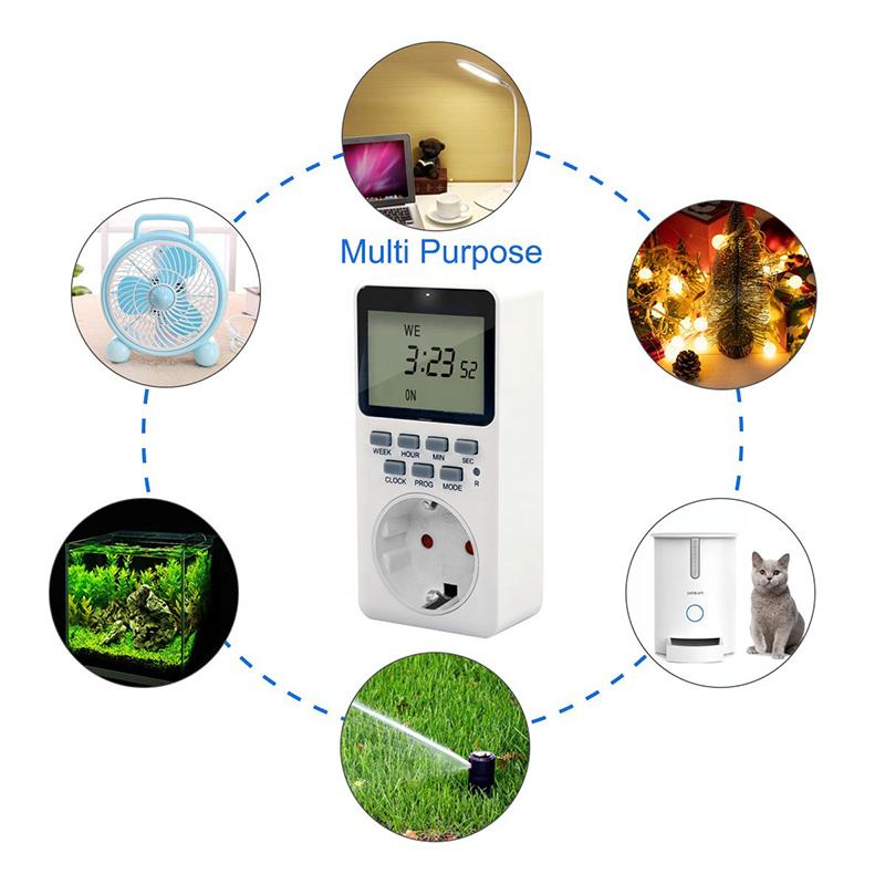 20 Group Setting EU US UK Plug Electronic Digital Kitchen Timer Switch Outlet Week 12/24 Hour Cyclic Program Timing Socket3