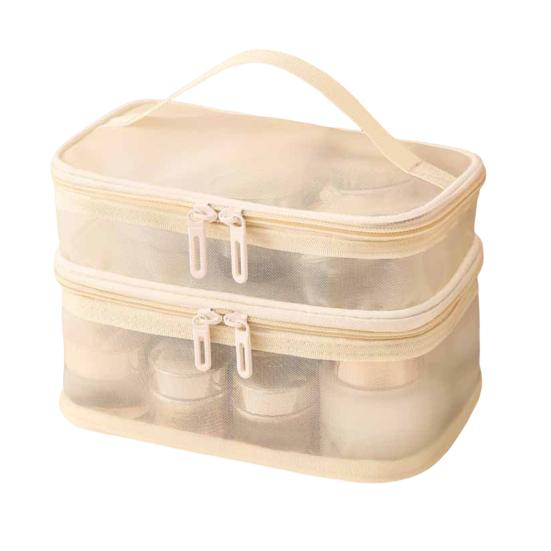 Toiletry Organizer Translucent Travel Cosmetic Bag Large-capacity Makeup Case