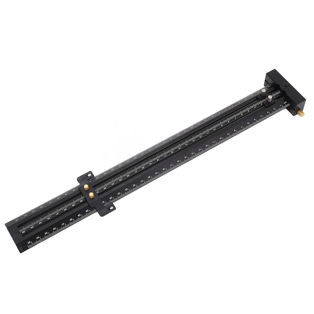 T   Ruler Metal Aluminum Alloy Double Needle Woodworking Line Drawing Parallel Vertical Scribing 35cm