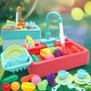 Kitchen Toy Plastic Dish Wash Sink Set With Faucet Pretend Play Cleaning Housework Educational Role Play Kitchen Water Fun Toys