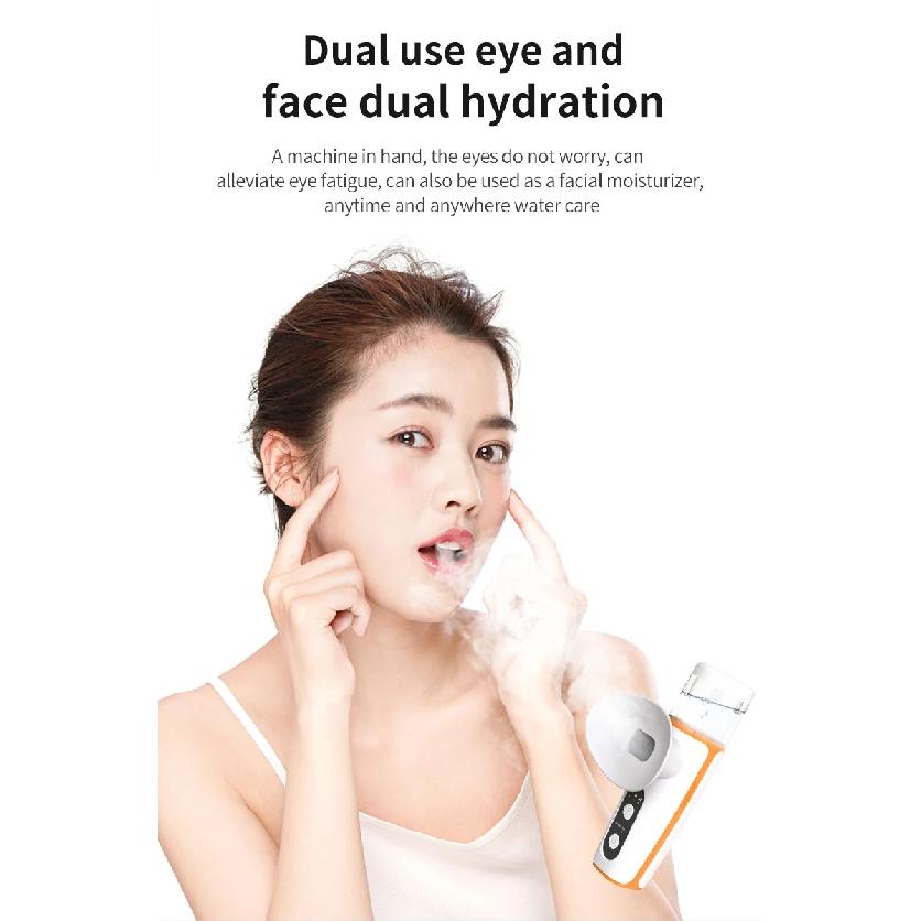 Eye Steamer for Dry Eye - Portable Heated USB Nano Eye Mist Sprayer with Warm Compress for Dry Eyes & Stye Relief