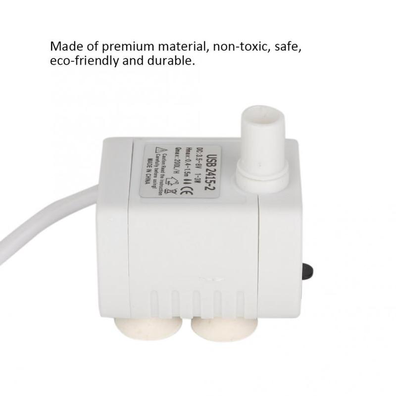 Fashionable USB Mini Pump Submersible Water Pump for Fish Tank Aquarium Pet Water Dispenser Waterproof Submersible Aquarium
