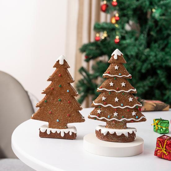 Pepparkaks Julgransdekoration Harts Pepparkaksträd Bordsdekoration Jul Samlarfigur för Bordsskiva