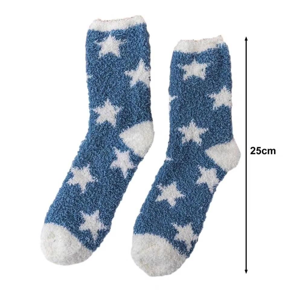 Breathable Coral Fleece Socks Thickened Middle Tube Socks New Floor Socks for Women