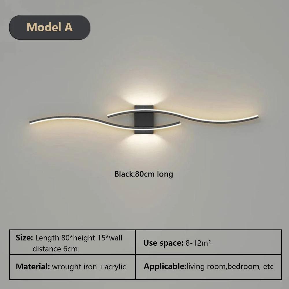 Moderní nástěnná lampa LED černá bílá zlaté pozadí dekorativní světlo do obývacího pokoje ložnice noční svítidlo vnitřní svítidlo