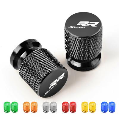 2 PCS Laser Logo For S1000RR S 1000RR S1000 RR All Years Motorcycle Wheel Tire Valve Caps CNC Tyre Airtight Covers Black