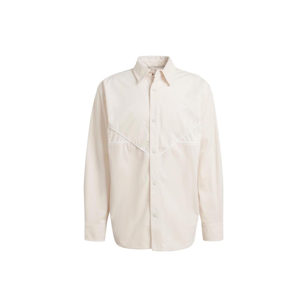 Adidas Originals Embroidered Logo Long Sleeve Sports Shirt Men Tops White IM4444