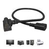 Heavy Duty Flexible Extension Cable C14 to 5-15R Power Cord For Home Office Electronics Computer Power Adapter Cord