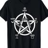 Pentagram Haxa T-shirt Retro Gatu stil Bomull Mysterio Vintage Man Stretchig Streetwear Designerkläder Grafisk