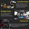 Triple-recording Dash Cam with Front, Interior, and Rearview Recording, Plus a Reversing Camera Function. It Features a Compact