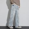 Spring and Autumn Men's New Loose All-match Graffiti Retro High Street Casual Jeans