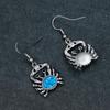 Blue Little Crab Earhook Earrings Elegant Earrings Animal Earrings