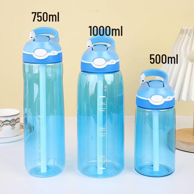 Tri-polar Portable Sport Straw Water Bottle