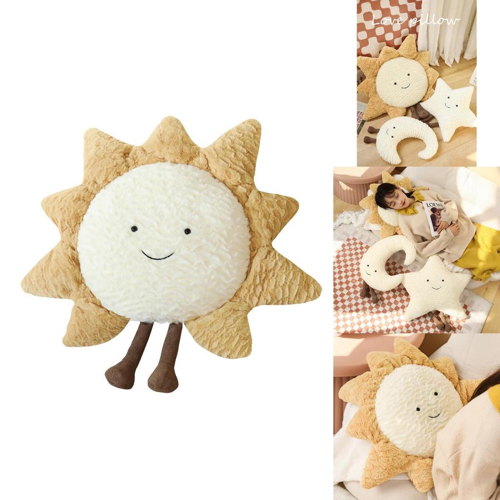 Adorable New Ins Style Plush Moon Sun And Star Pillow For Office And Naps 40cm And 60cm Soft Supportive Comfort
