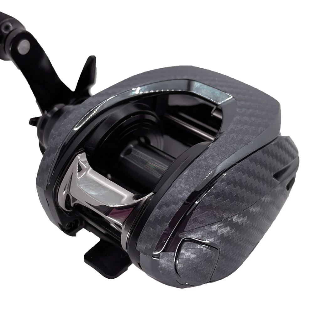 CUSTOM Custom Decal for YOROI 23IMZ 200 Baitcasting Scratch Protection SEAT.JP Reel, (Silver, Left-Handed)