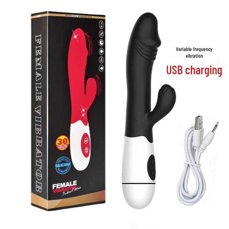 Dual-Action Silicone Vibrator with Variable Frequencies for G-Spot and Massage Stimulation