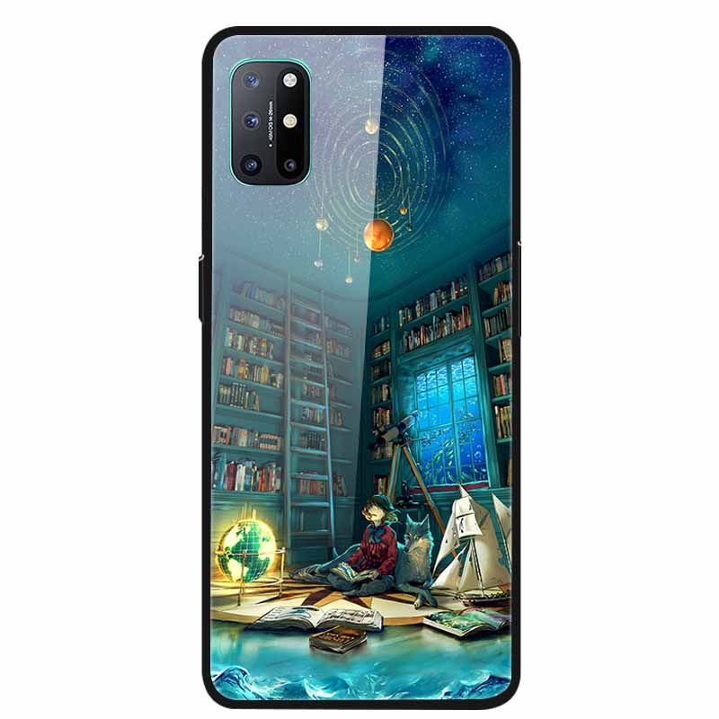 For OnePlus 8T Cases 8 Fashion Tempered Glass Hard Back Covers for Oneplus 8 Phone Cases Soft Bumper Fundas Oneplus8 8 T