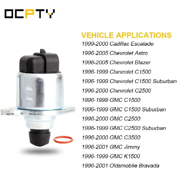 OCPTY idle speed control fit for 1999-2000 for Cadillac for Escalade | 1996-2007 for Chevrolet | 1996-2007 for GMC | 1996-2001 for Oldsmobile for