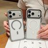 Two-Color Magnetic Acrylic Phone Case for iPhone 17 Pro Max with Large Hole Design